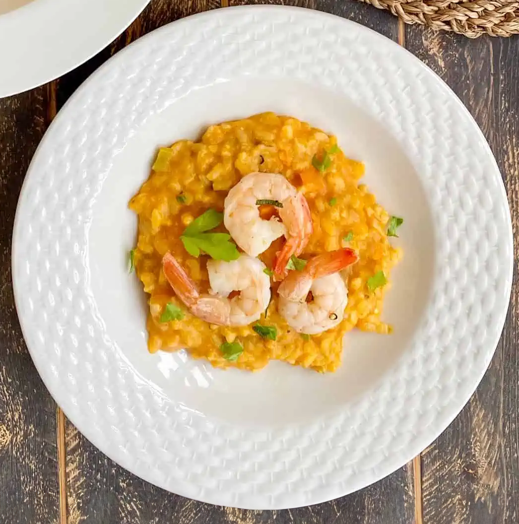 Key West Pink Shrimp with a Pumpkin Risotto 