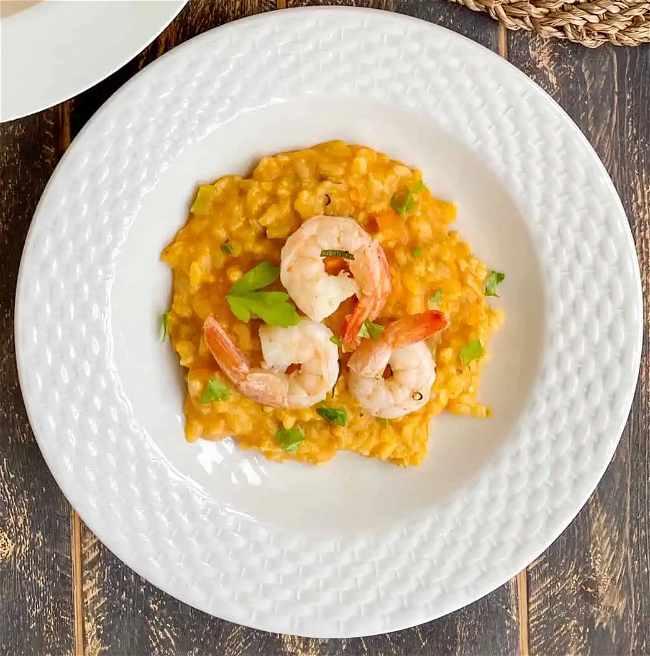 Image of Key West Pink Shrimp with a Pumpkin Risotto 