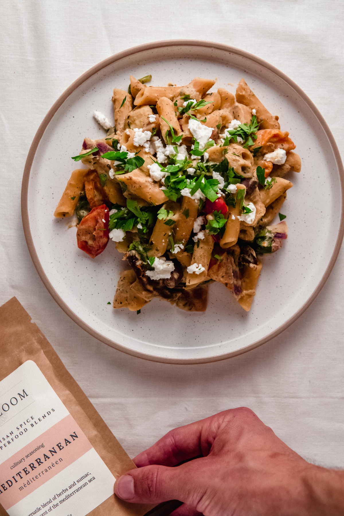 Mediterranean Hummus Pasta