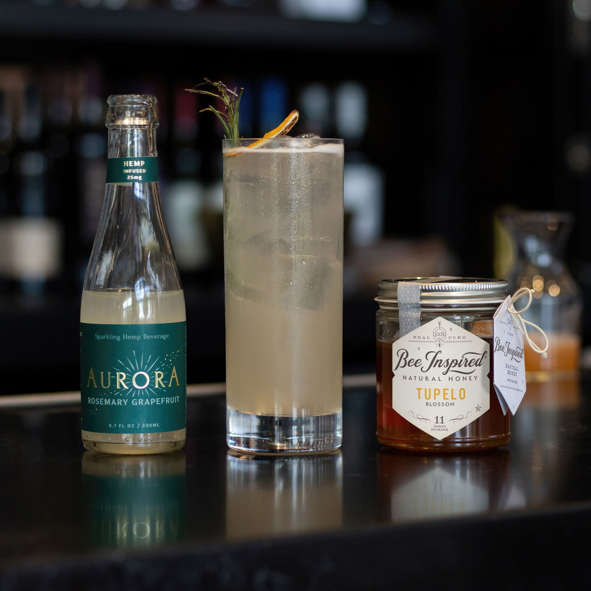 Smoked Rosemary Paloma with Honey