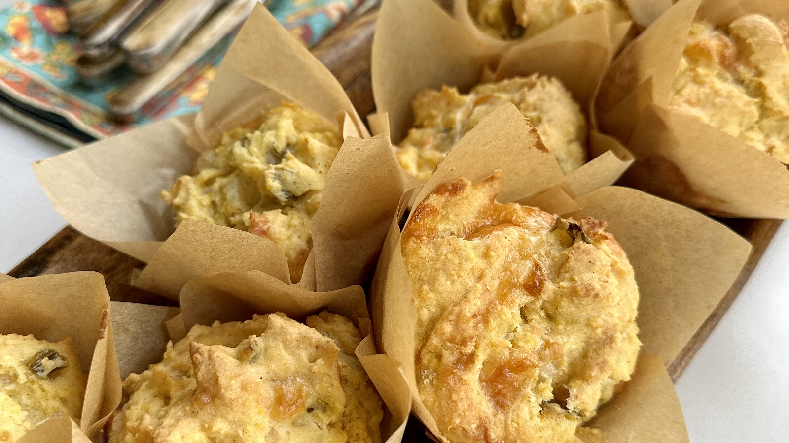 Image of Rustic Green Chile Cornbread Muffins