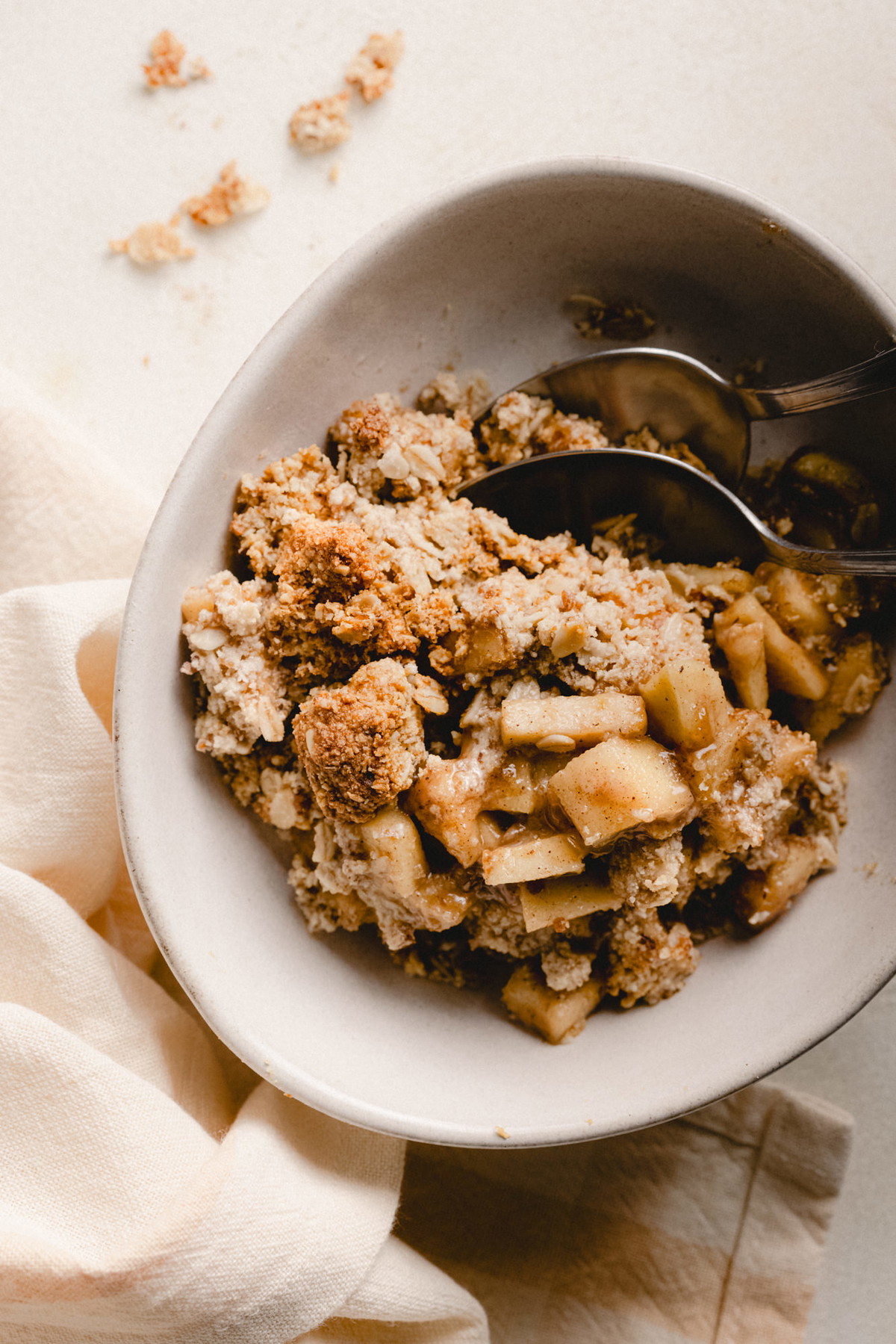Crumble de manzana saludable