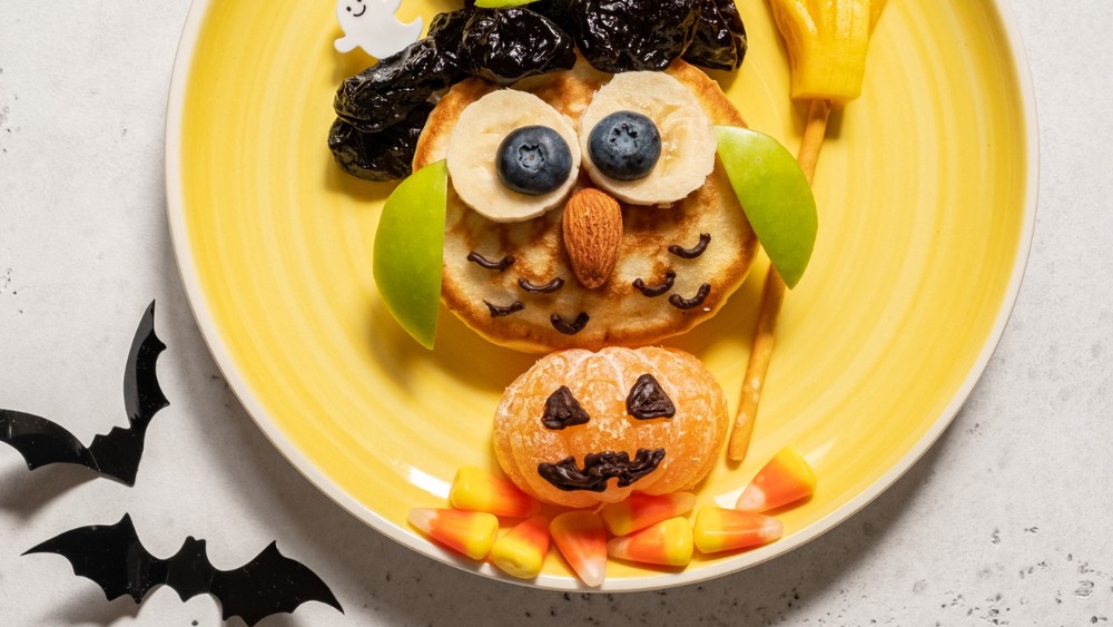 Image of Halloween pancake Owl Witch