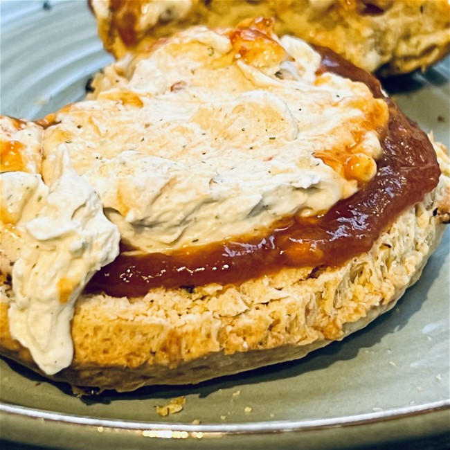 Image of Pizza Scones, Chilli Jam & Ranch Whipped Cream