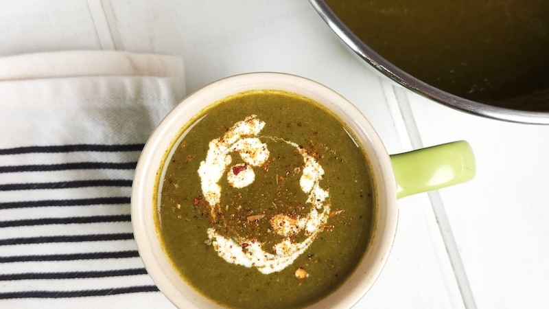 Image of Mediterranean Spinach and Coconut Milk Soup