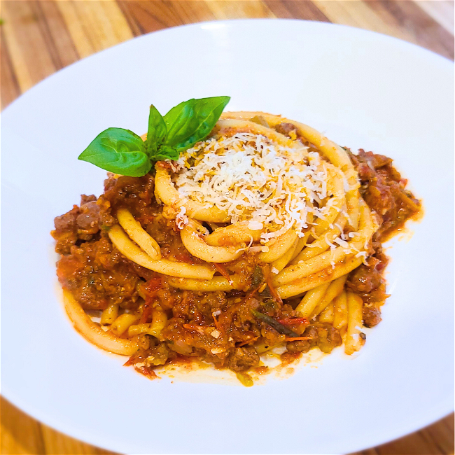 Image of Bison and Roasted Tomato Bucatini 