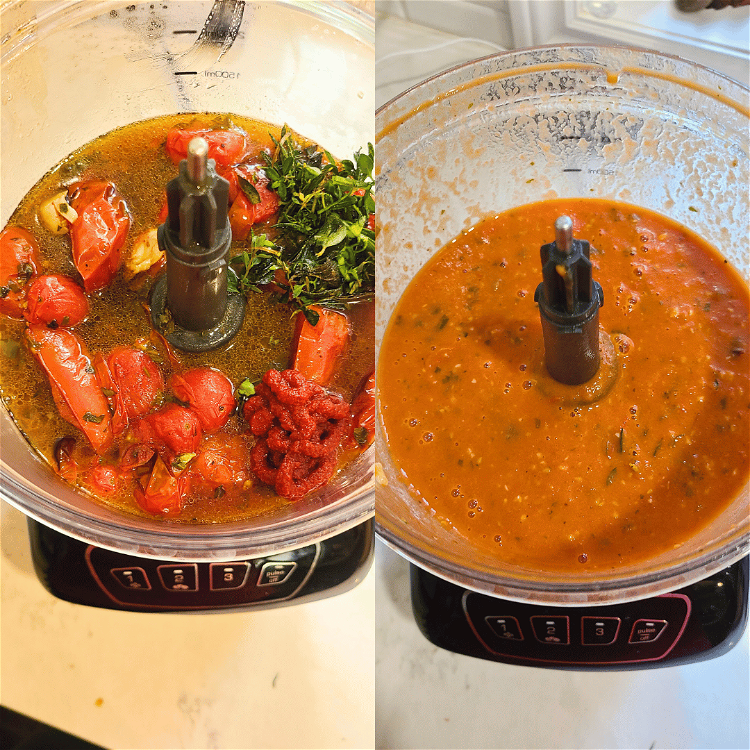 Image of Combine the tomatoes, garlic and all the beautiful juice in...