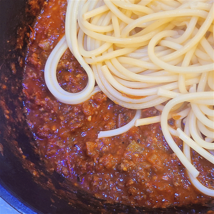 Image of Once the pasta is cooked to your liking, move it...