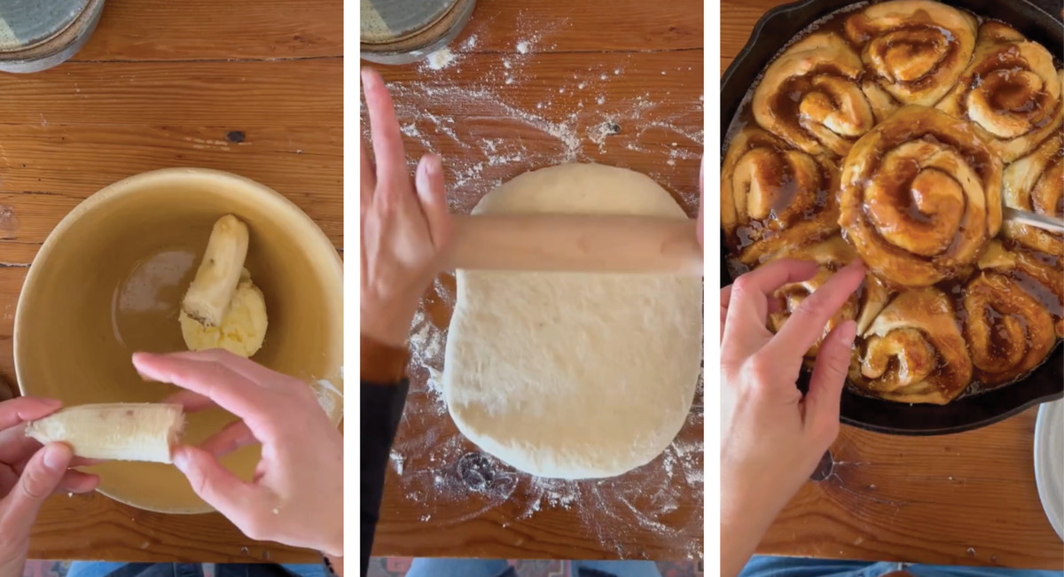 Banana Caramel Cinnamon Rolls