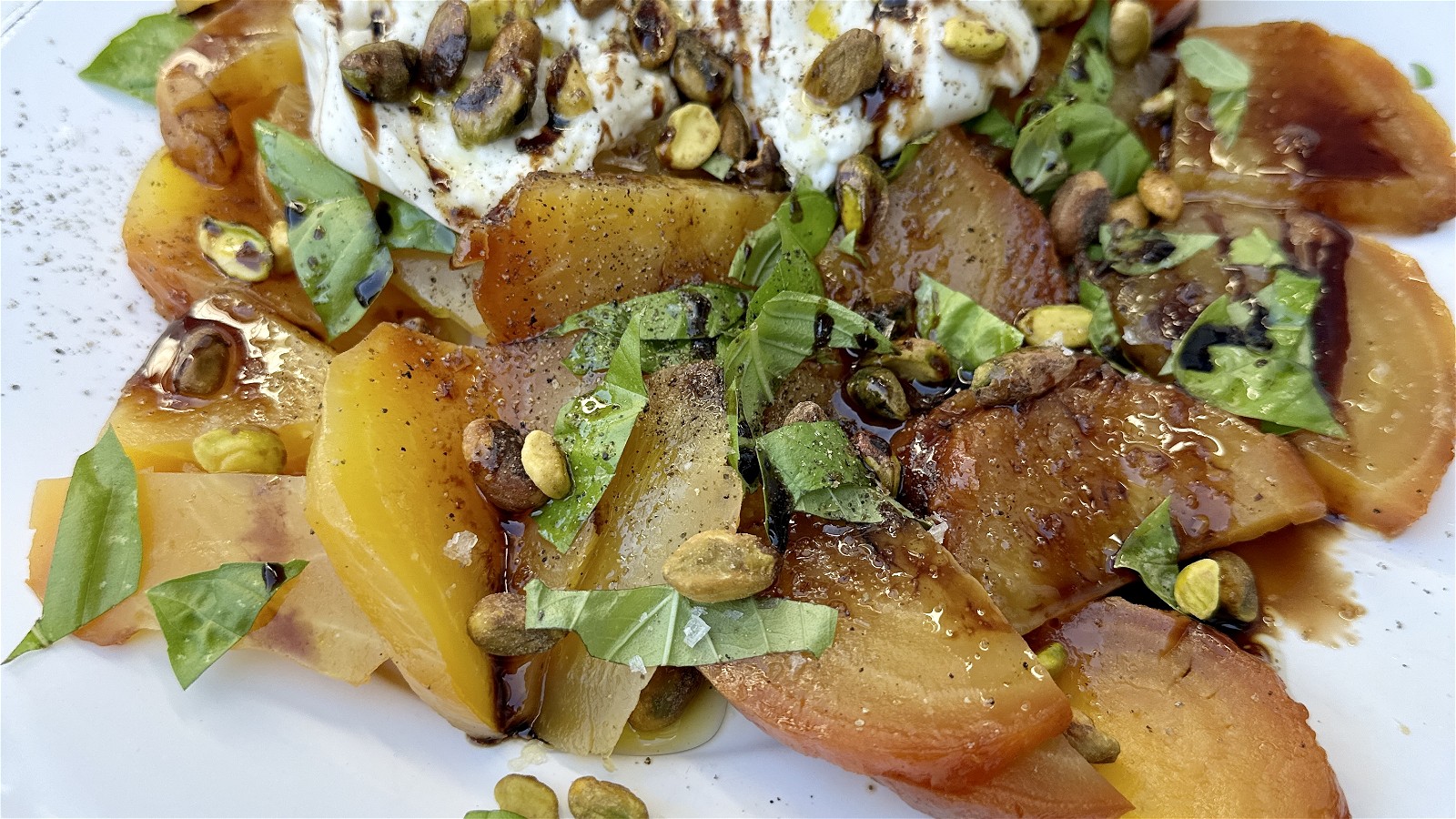 Image of Roasted Beets with Burrata and Pistachios