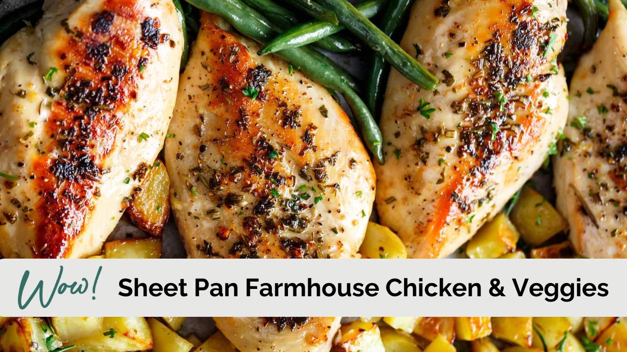 Sheetpan chicken low carb recipe
