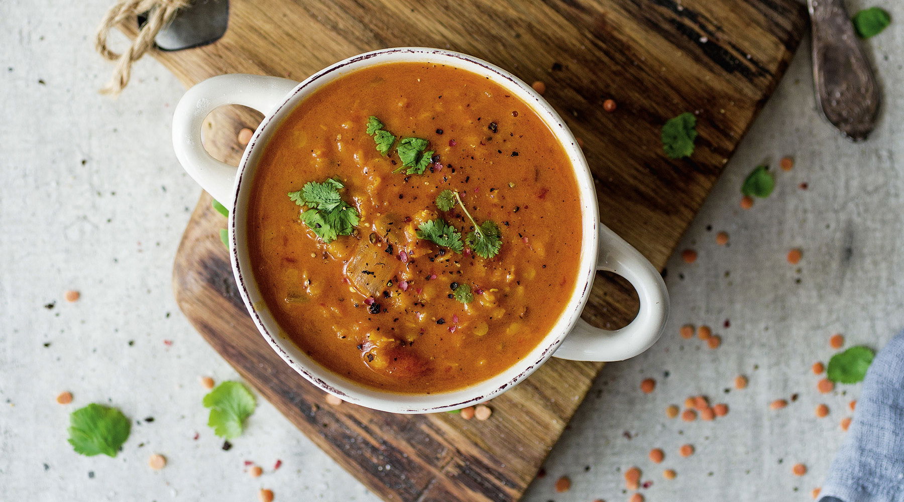Rote Linsen Suppe Rezept - vegetarische Linsensuppe