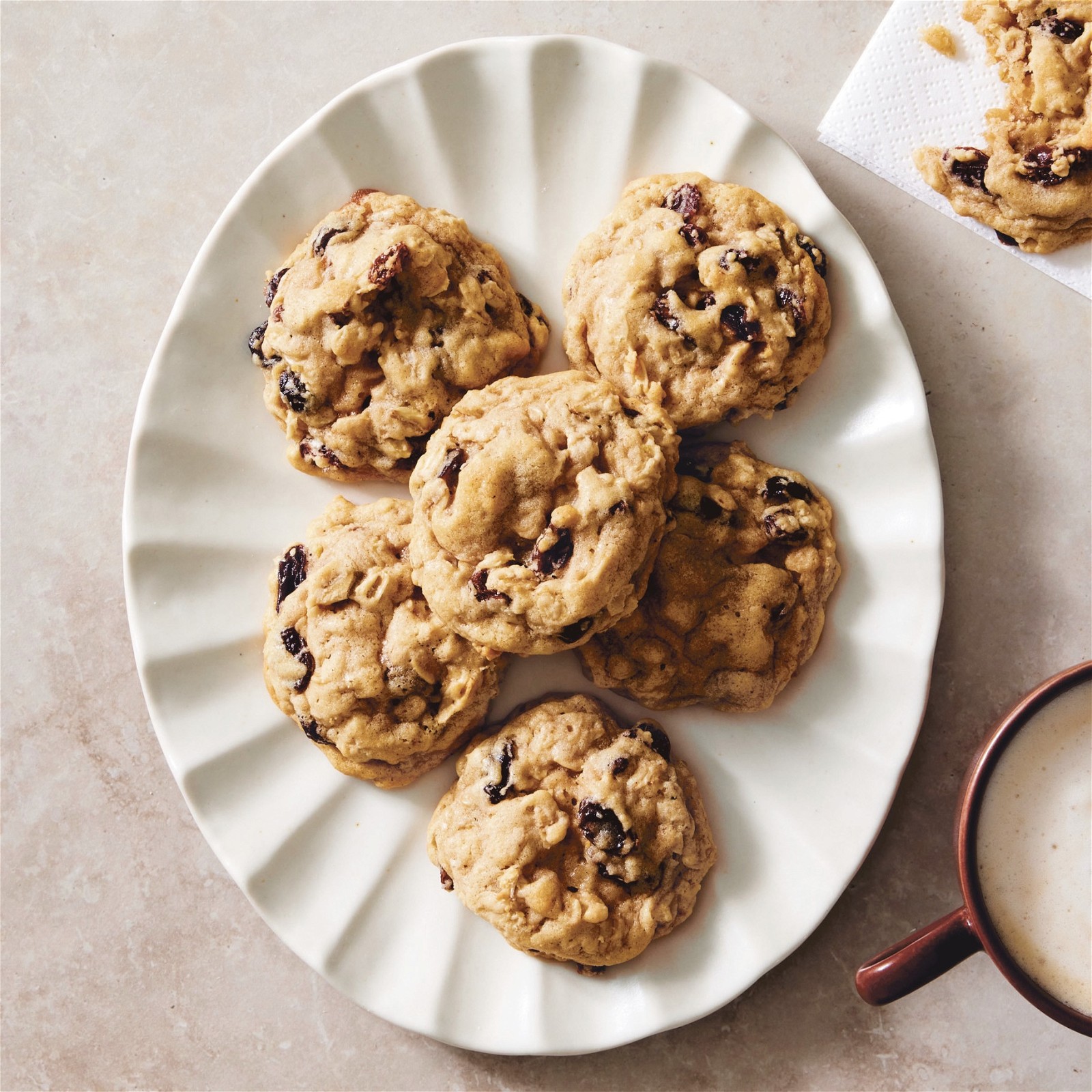 Image of Thick and Chewy Oatmeal Raisin Cookies