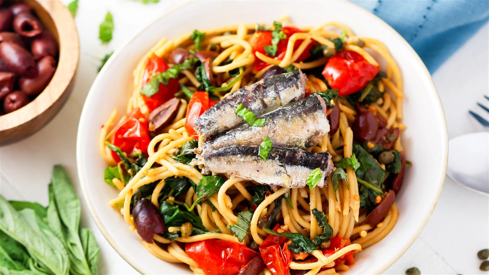 Image of Anchovy and Olive Pasta