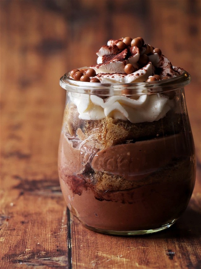 Image of Hurtig chokolade dessert til 2