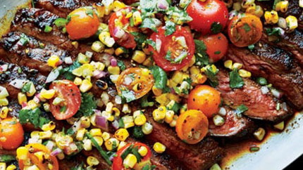 Image of Bison Sirloin Steak with Grilled Corn Salsa