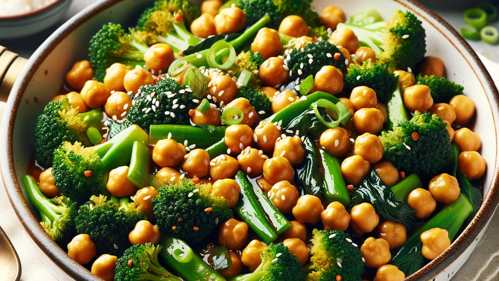Image of Chickpea and Broccoli Stir-Fry