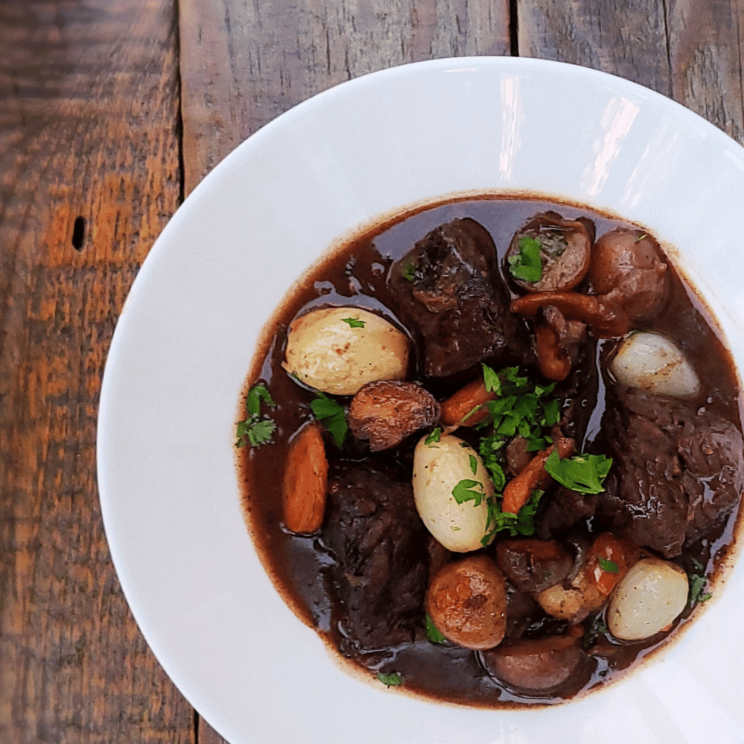 Elk Stew in Red Wine 