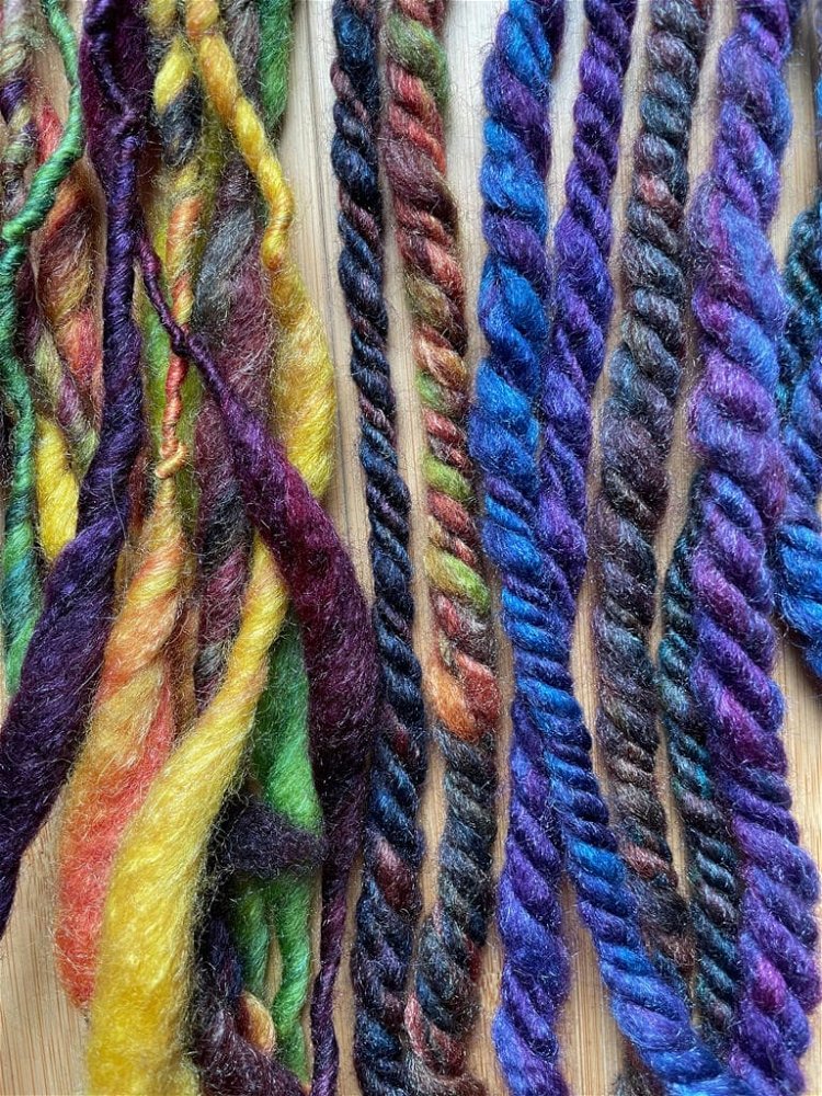Image of Thick-and-Thin and Chain-plyI wanted a fat singles yarn, since BFL...