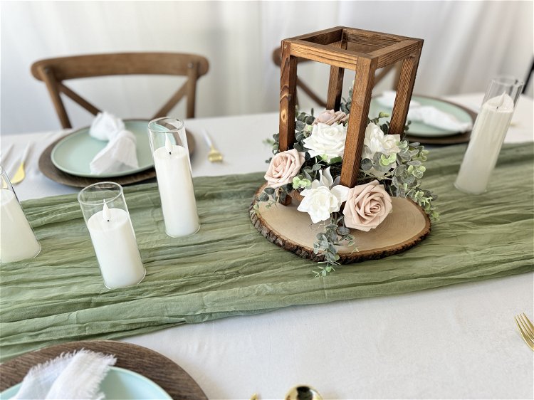 Image of Create Your Tablescape: Add elements such as a mirror or...