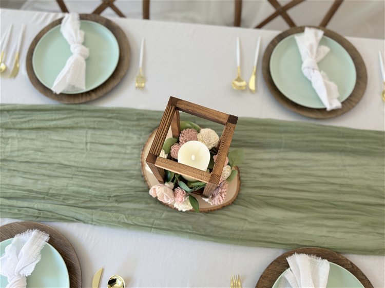 Image of Create Your Tablescape: Add elements such as a mirror or...