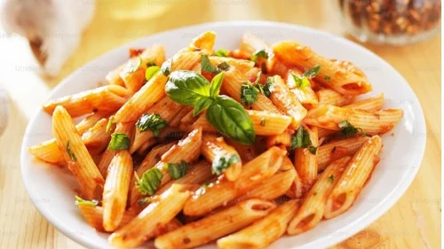 Image of San Marzano & Vodka Penne Pasta: Italian Elegance on a Plate