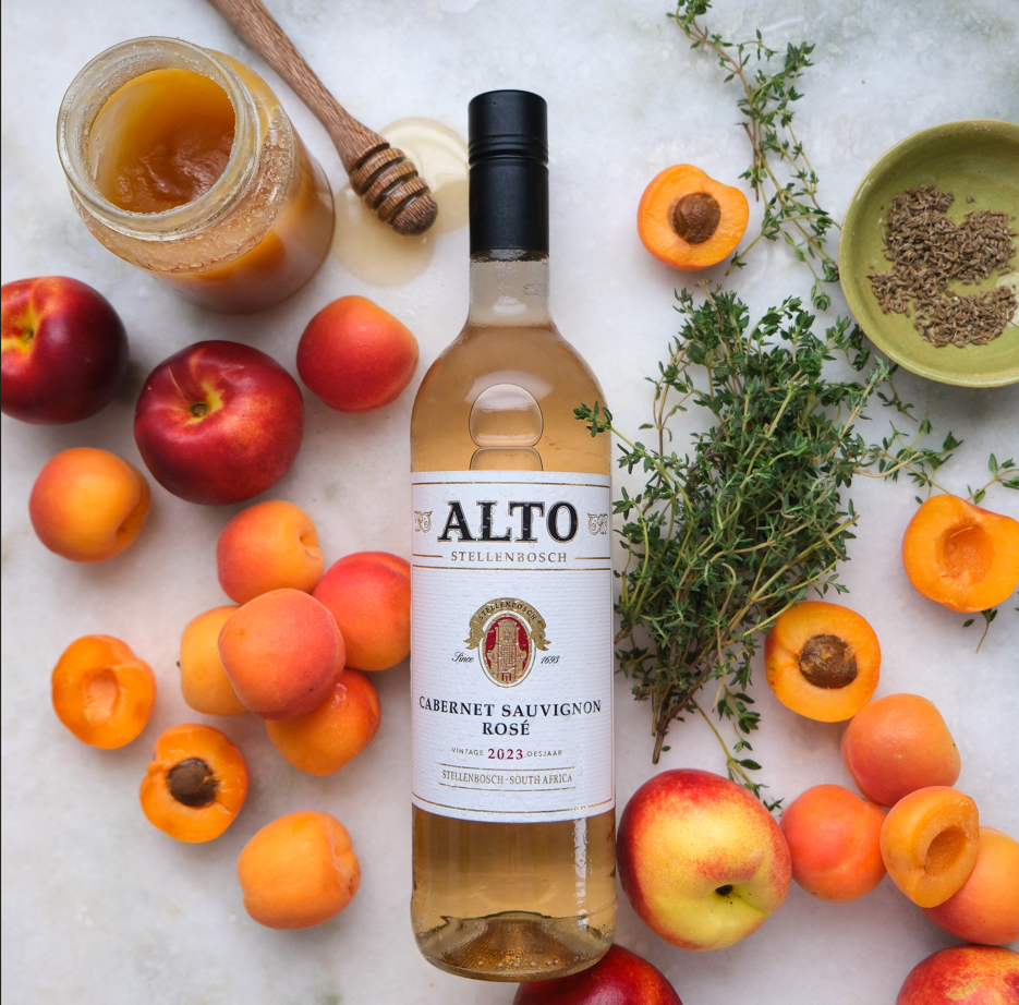 Braaied Stone Fruit with Thyme, Aniseed and honey 