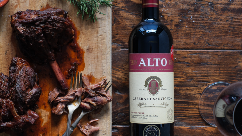 Cabernet Sauvignon & LAMB SHANKS WITH RED WINE AND ROSEMARY – Alto Wines