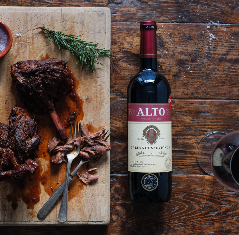 Cabernet Sauvignon & LAMB SHANKS WITH RED WINE AND ROSEMARY