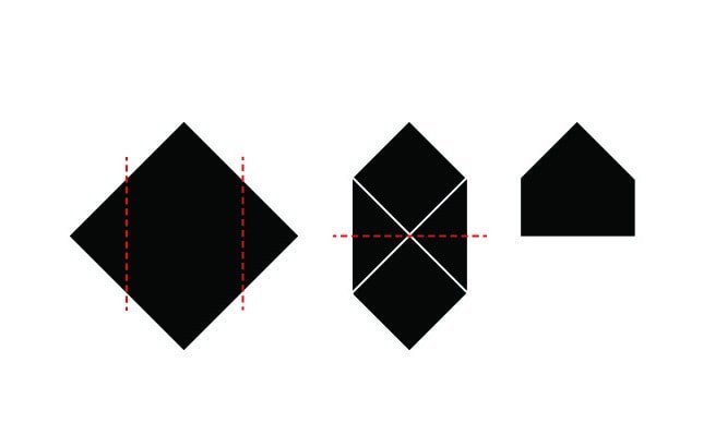 Image of For each ear and the tail, turn a Black square...