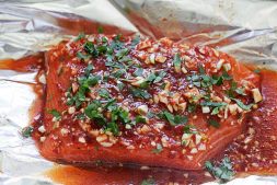 Image of Bake in the oven for 15 minutes, or until the Salmon is just cooked through. Serve immediately.