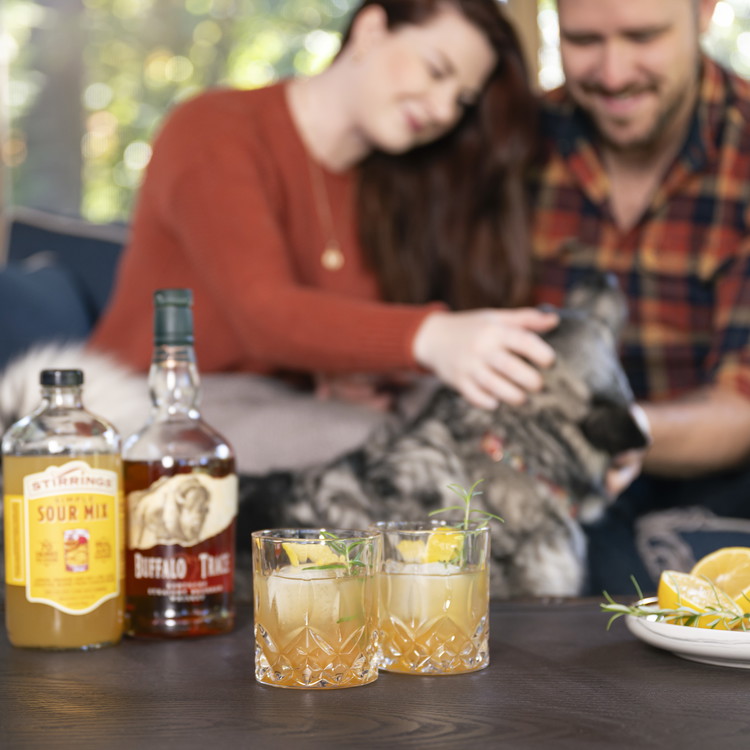 Image of Serve and enjoy your delicious Gold Rush cocktails for two!
