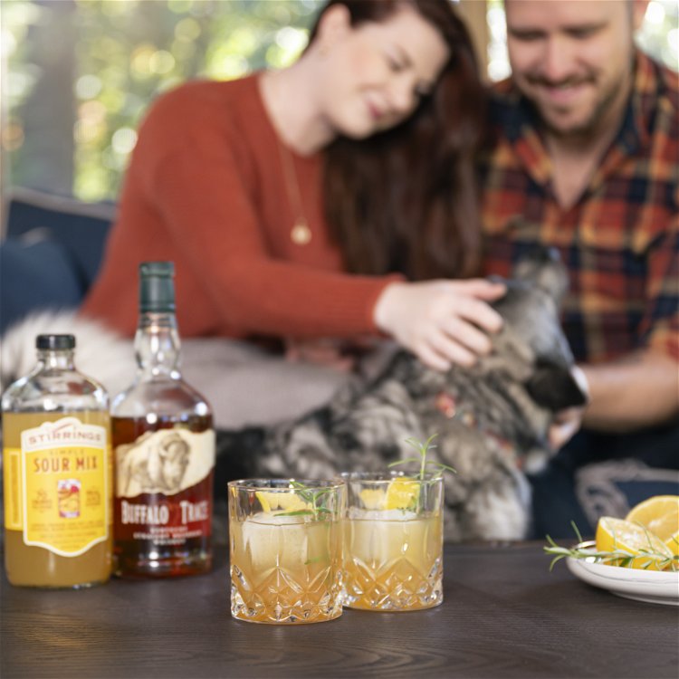 Image of Serve and enjoy your delicious Gold Rush cocktails for two!