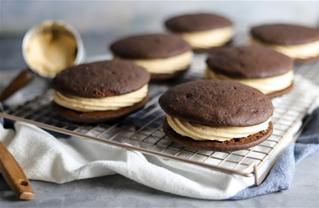 Image of Chocolate Peanut Butter Whoopie Pies
