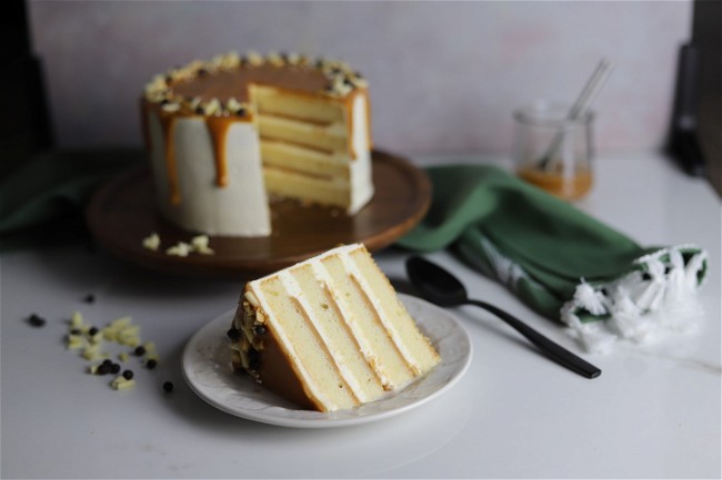 Image of White Chocolate Peanut Butter Cake