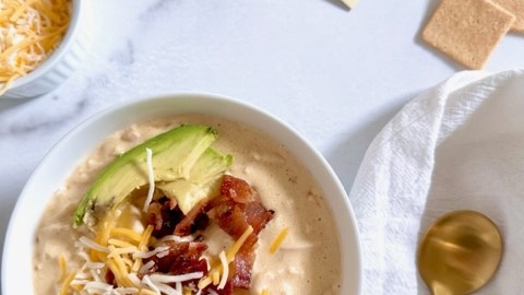 Image of Easy Creamy Keto Chicken Soup (Low-Carb, Gluten Free)