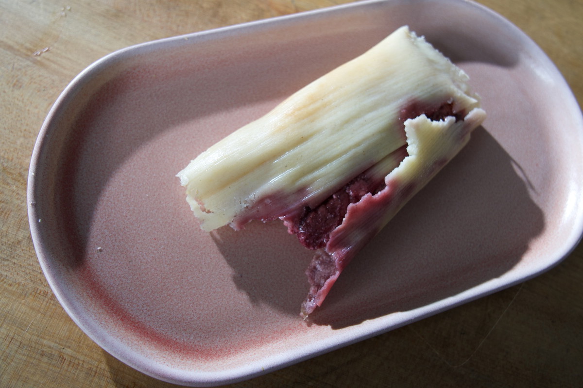 Blackberry Cheesecake Tamales