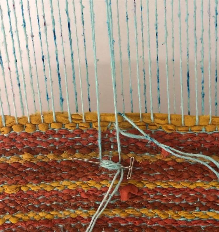 Image of I continued weaving as normal. Once the project was woven,...