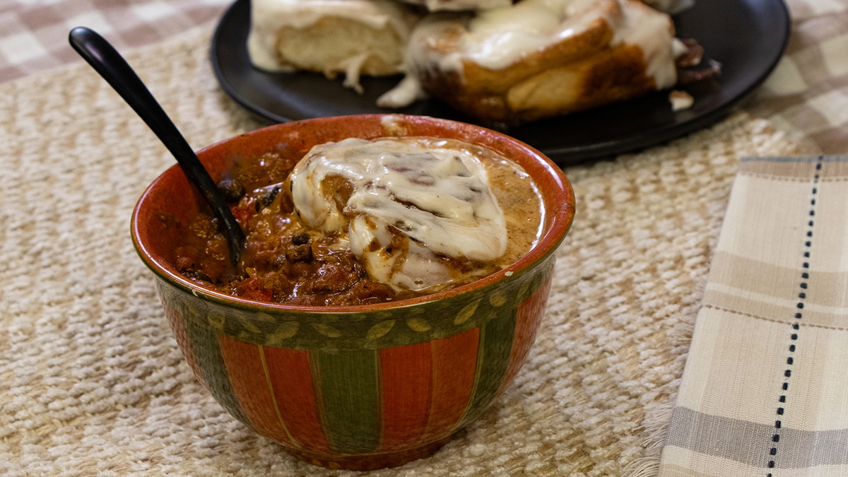 Chili and Cinnamon Rolls
