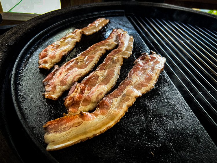 Image of When the grill is ready, start by cooking the bacon....