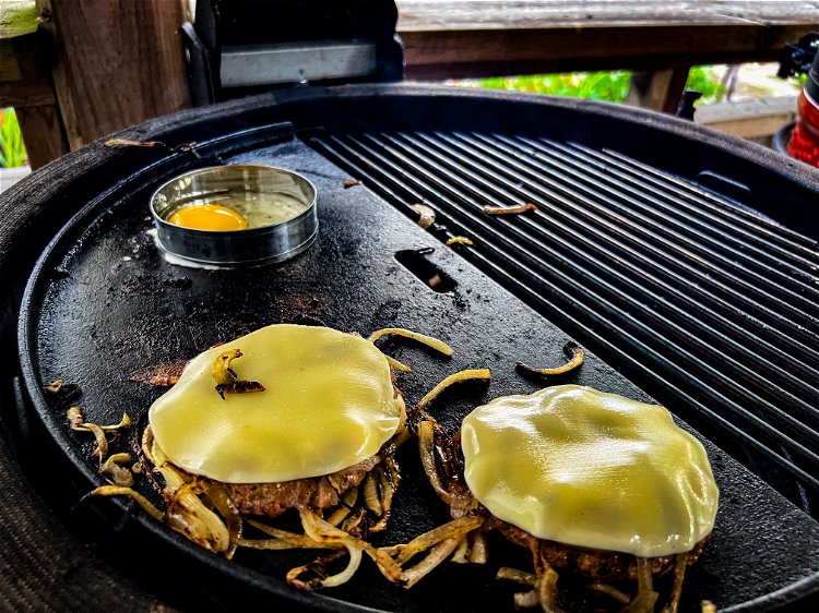 Image of After a couple minutes add the cheese and grill the...