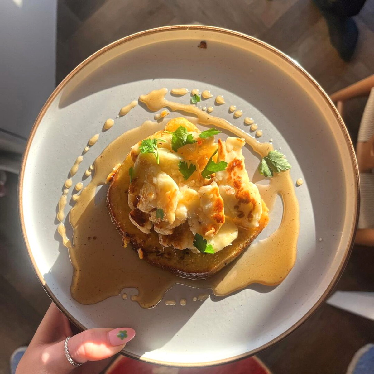 Halloumi Hot Honey French Toast  