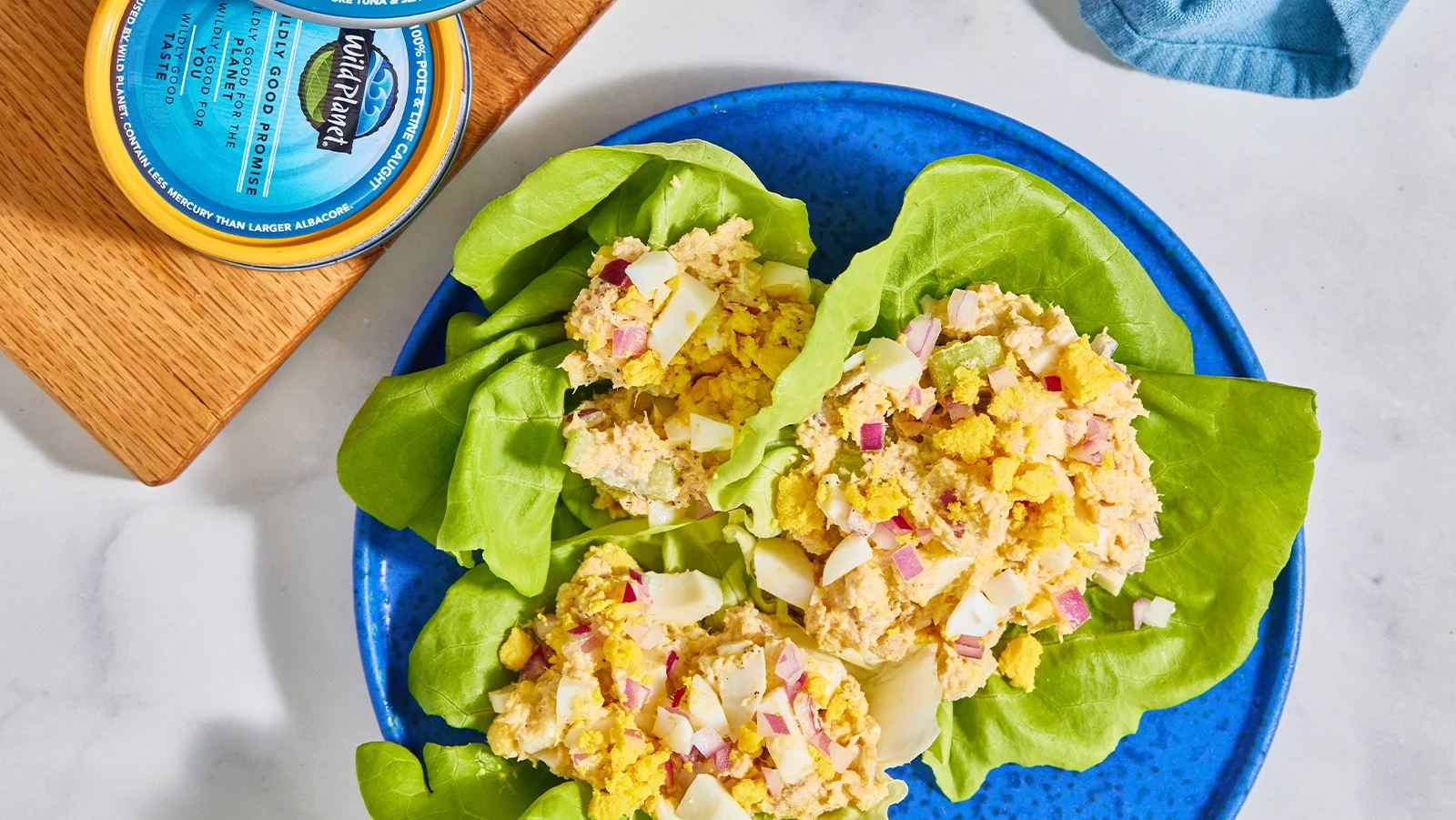 Image of Tuna Egg Salad Lettuce Wraps