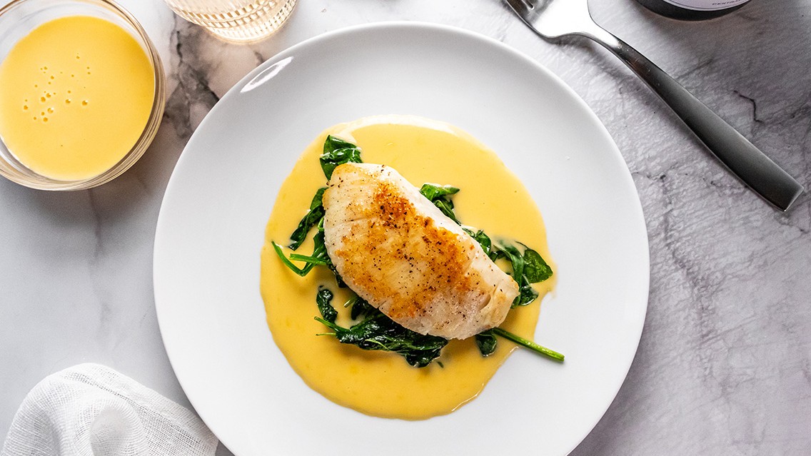 Image of Halibut Cheeks in Beurre Blanc Sauce 