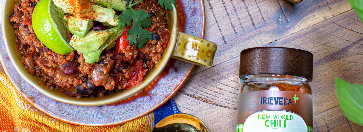 Vegan Quinoa Chili (allergen friendly, gluten friendly, fodmap friendly, and vegan)