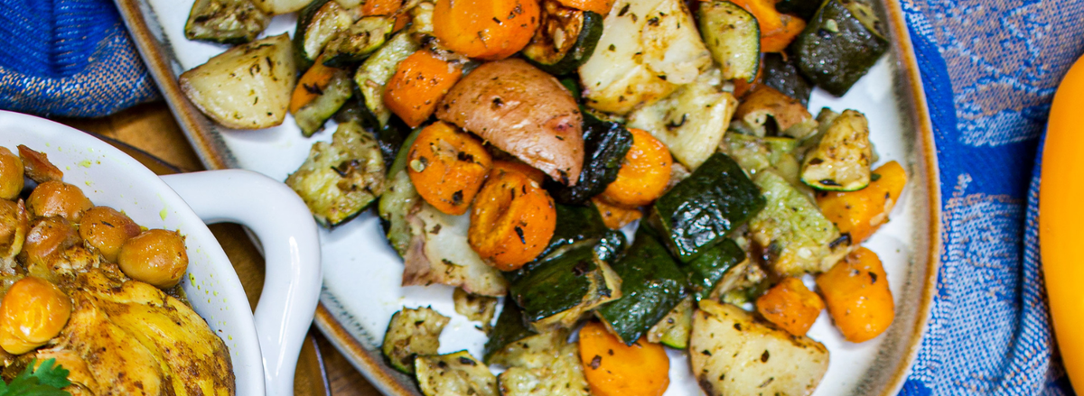 Easy Herb Roasted Vegetables(allergen friendly, gluten friendly, fodmap friendly, and vegan)