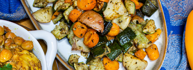 Image of Easy Herb Roasted Vegetables(allergen friendly, gluten friendly, fodmap friendly, and vegan)