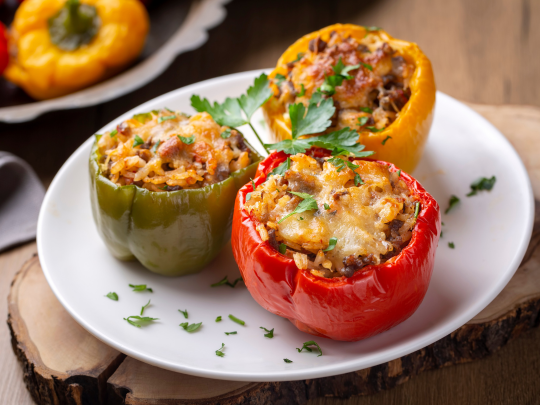 Grass-Fed Beef Stuffed Peppers