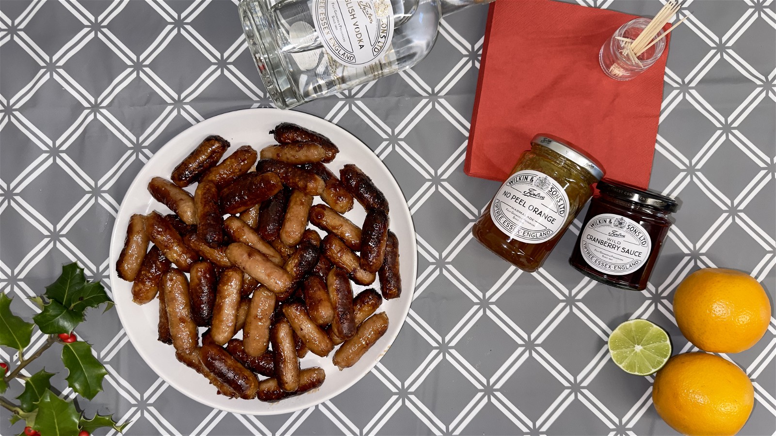 Image of Cosmo Cocktail Sausages inspired by Nigella Lawson