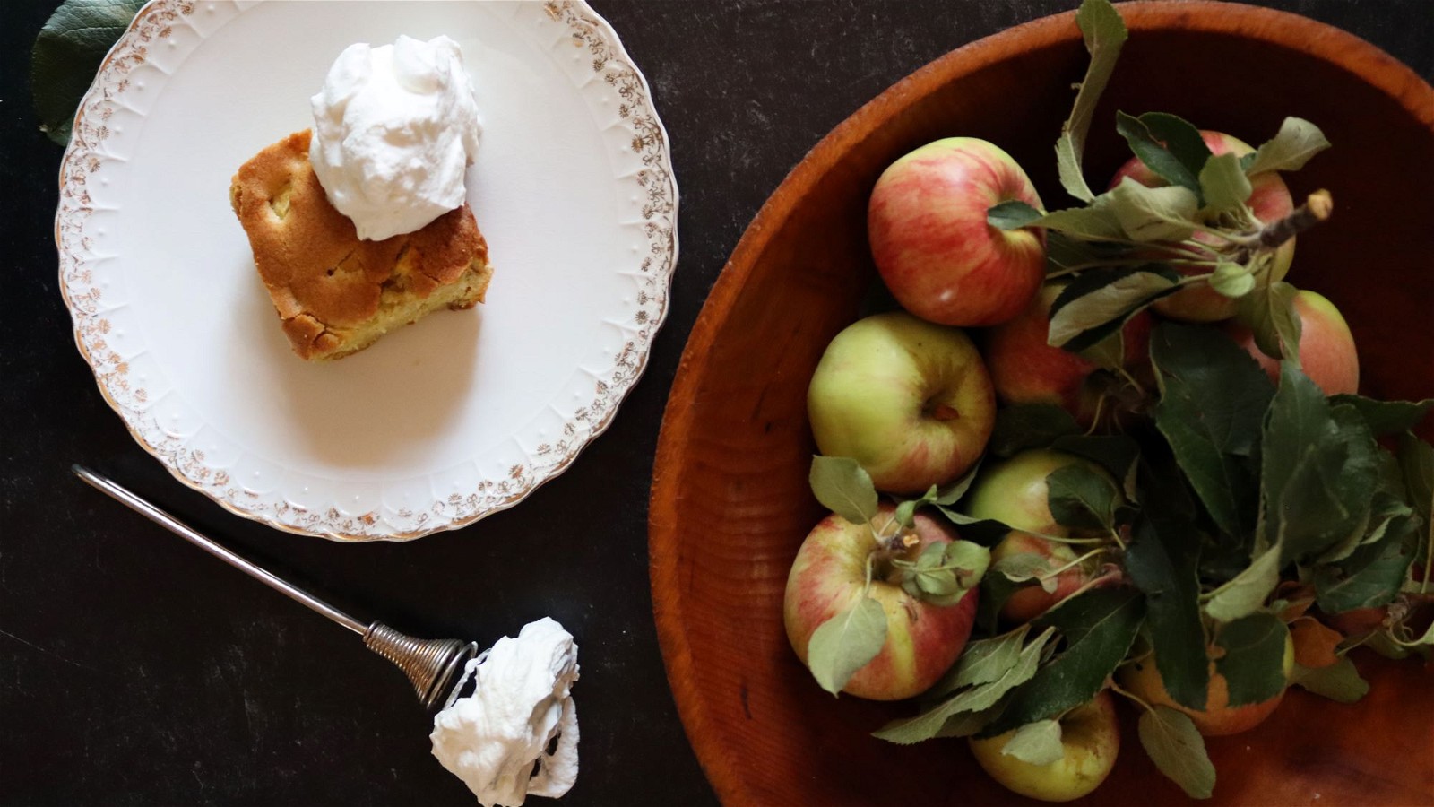 Image of Spiced Apple Cake with Spiced Whipped Cream